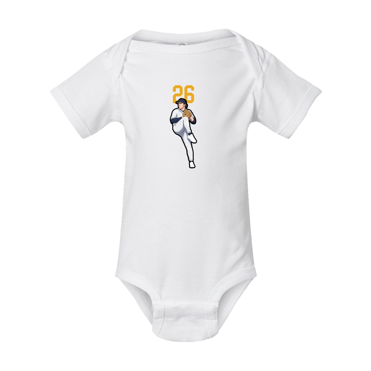 Baby Onesie — Number Top in White