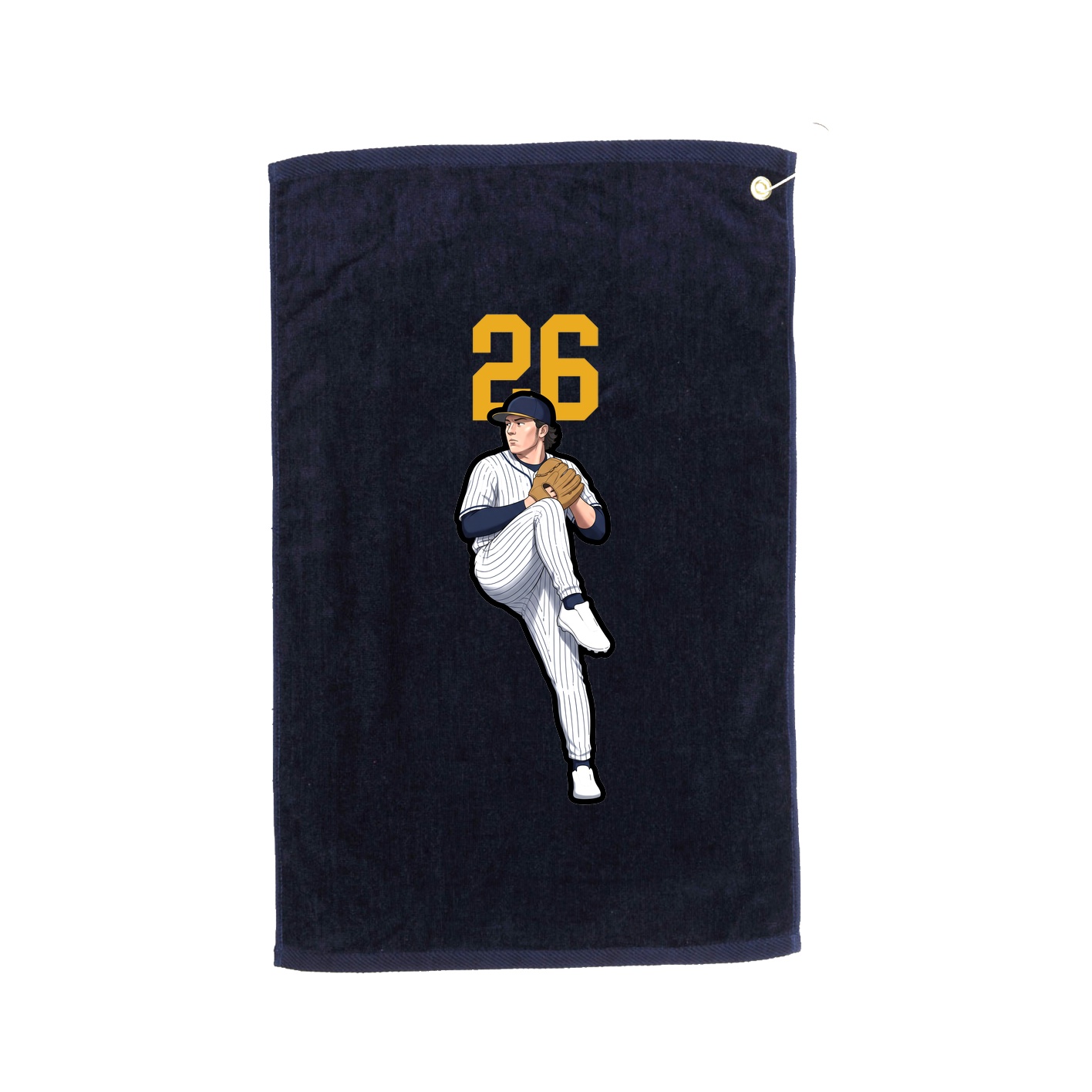 Golf Towel — Number Top in Navy