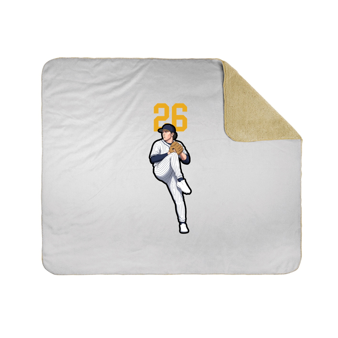 Throw Blanket — Number Top in White