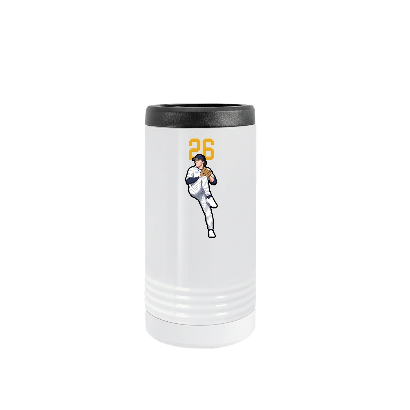 Slim Beverage Holder — Number Top in White
