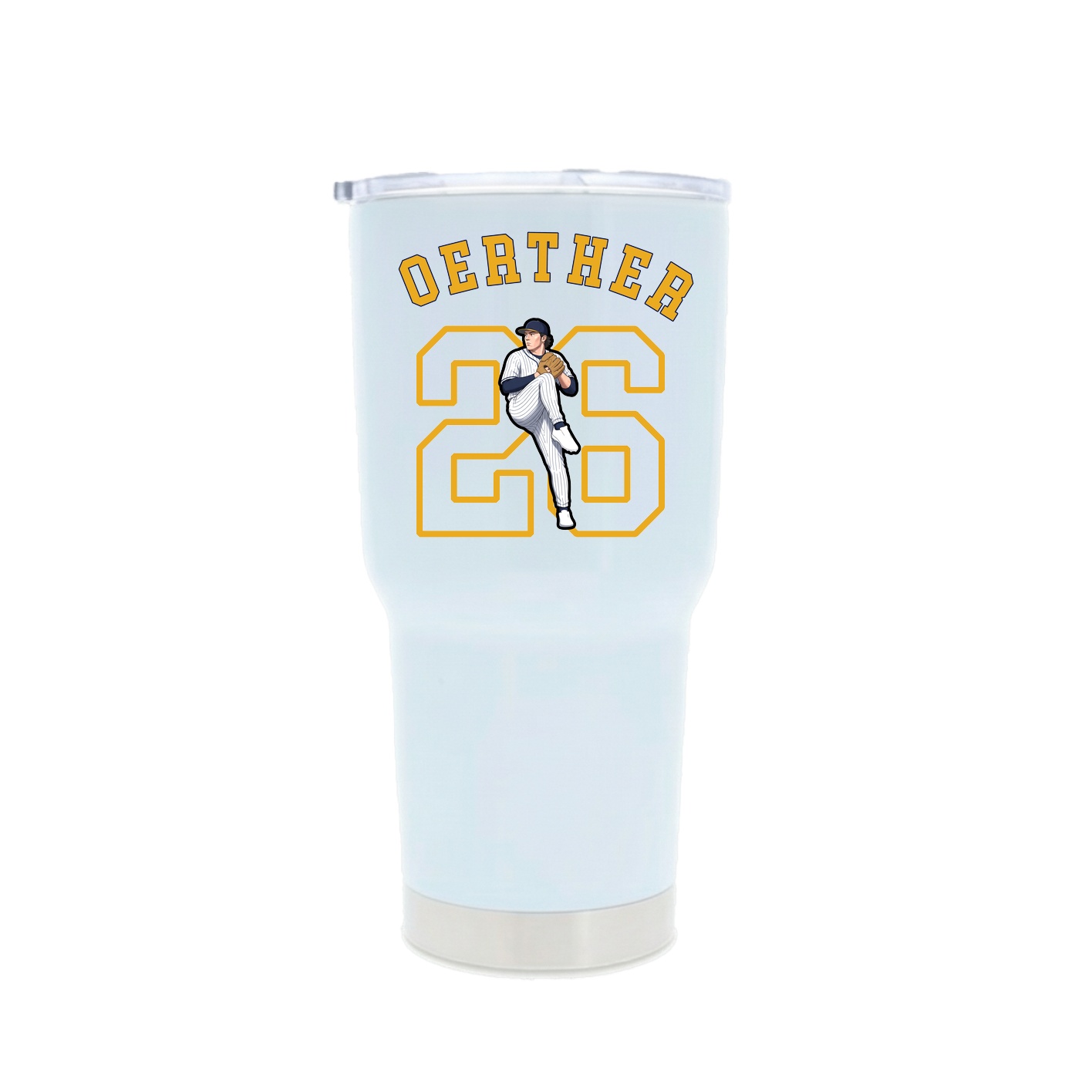 30oz Stainless Steel Tumbler — Shirsey Arch in White