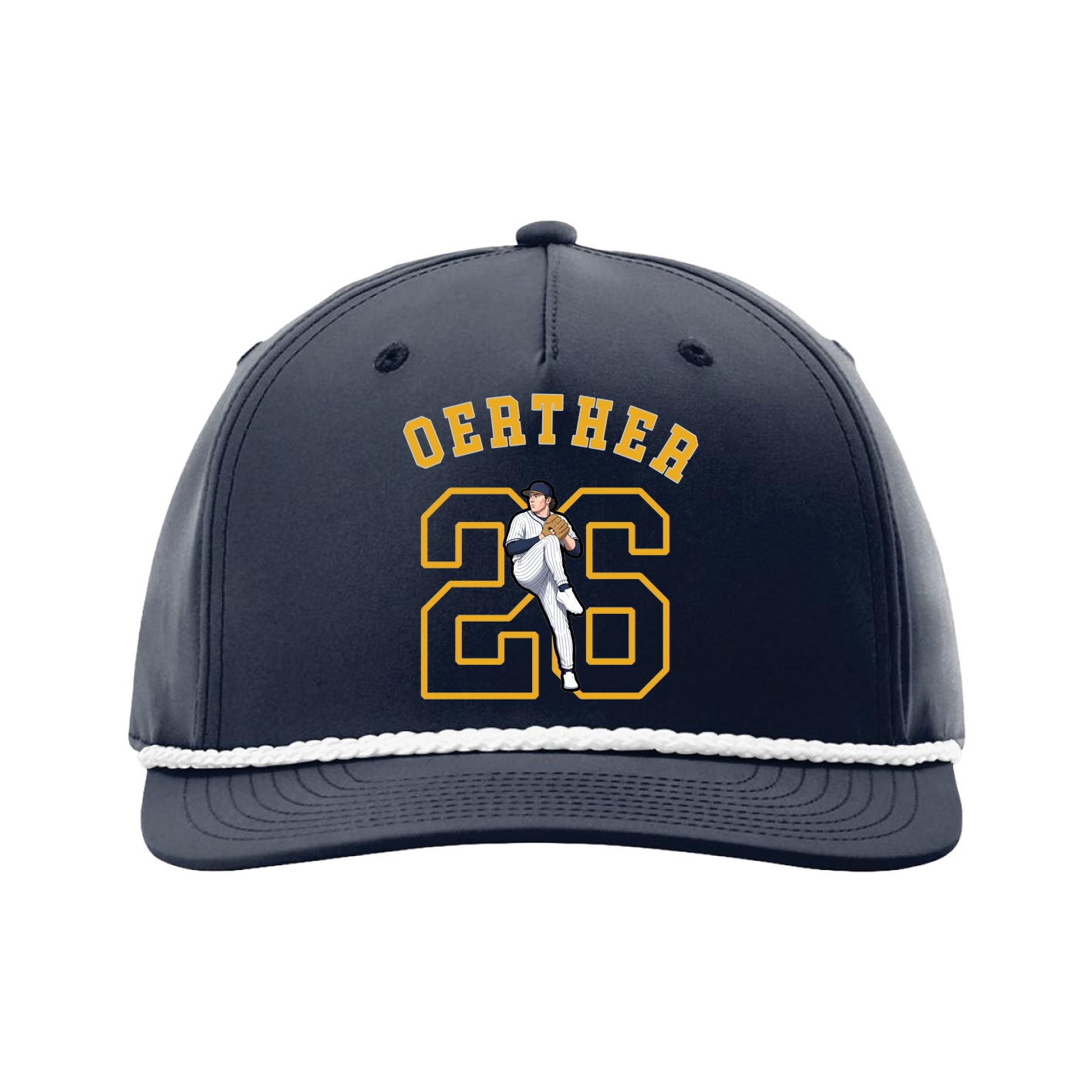 Five-Panel Classic Rope Cap — Shirsey Arch in Navy
