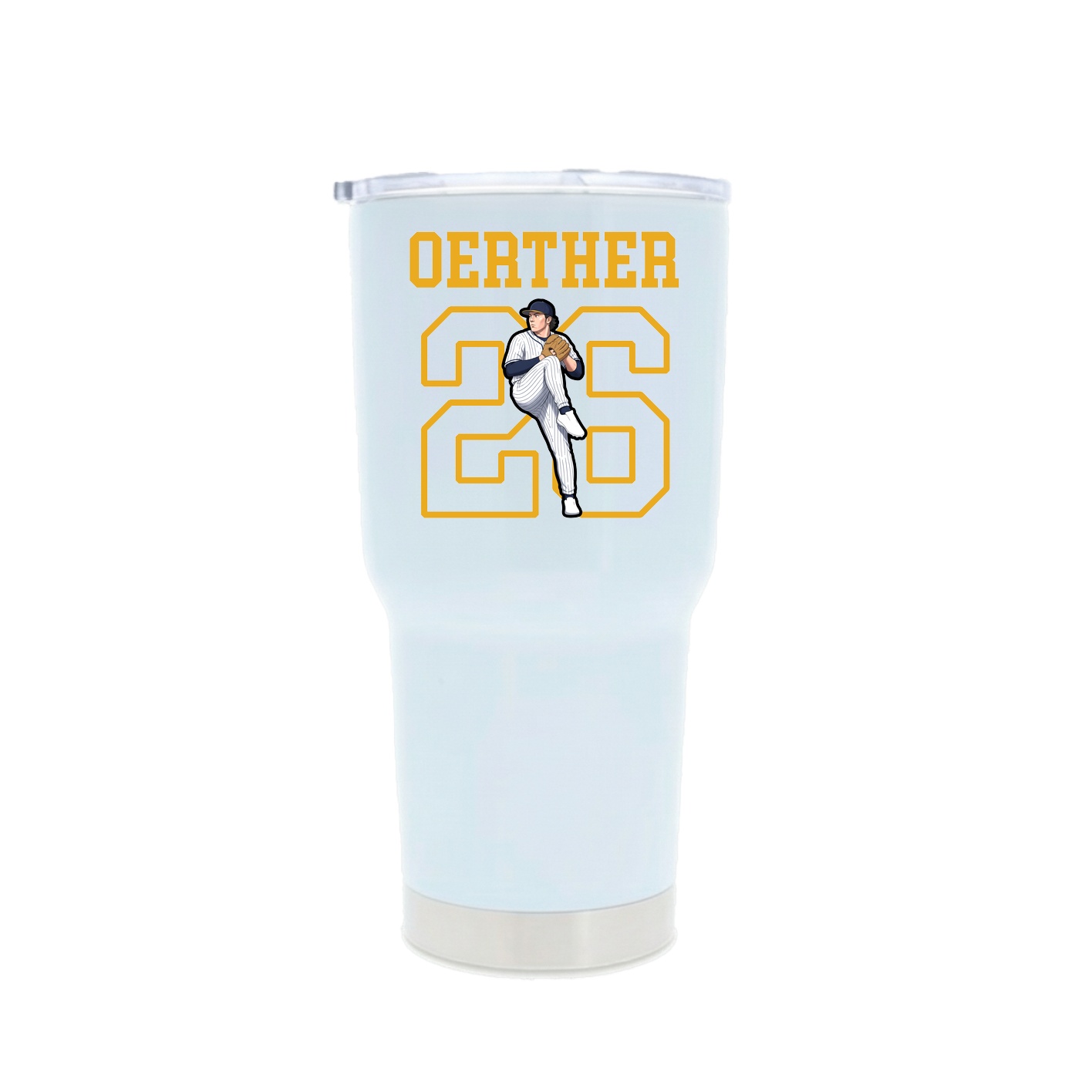 30oz Stainless Steel Tumbler — Shirsey in White