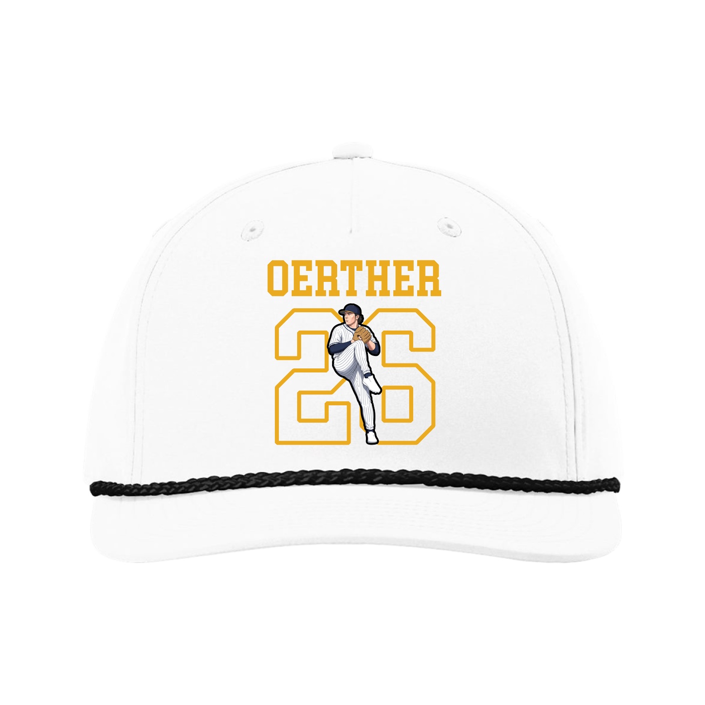 Five-Panel Classic Rope Cap — Shirsey in White
