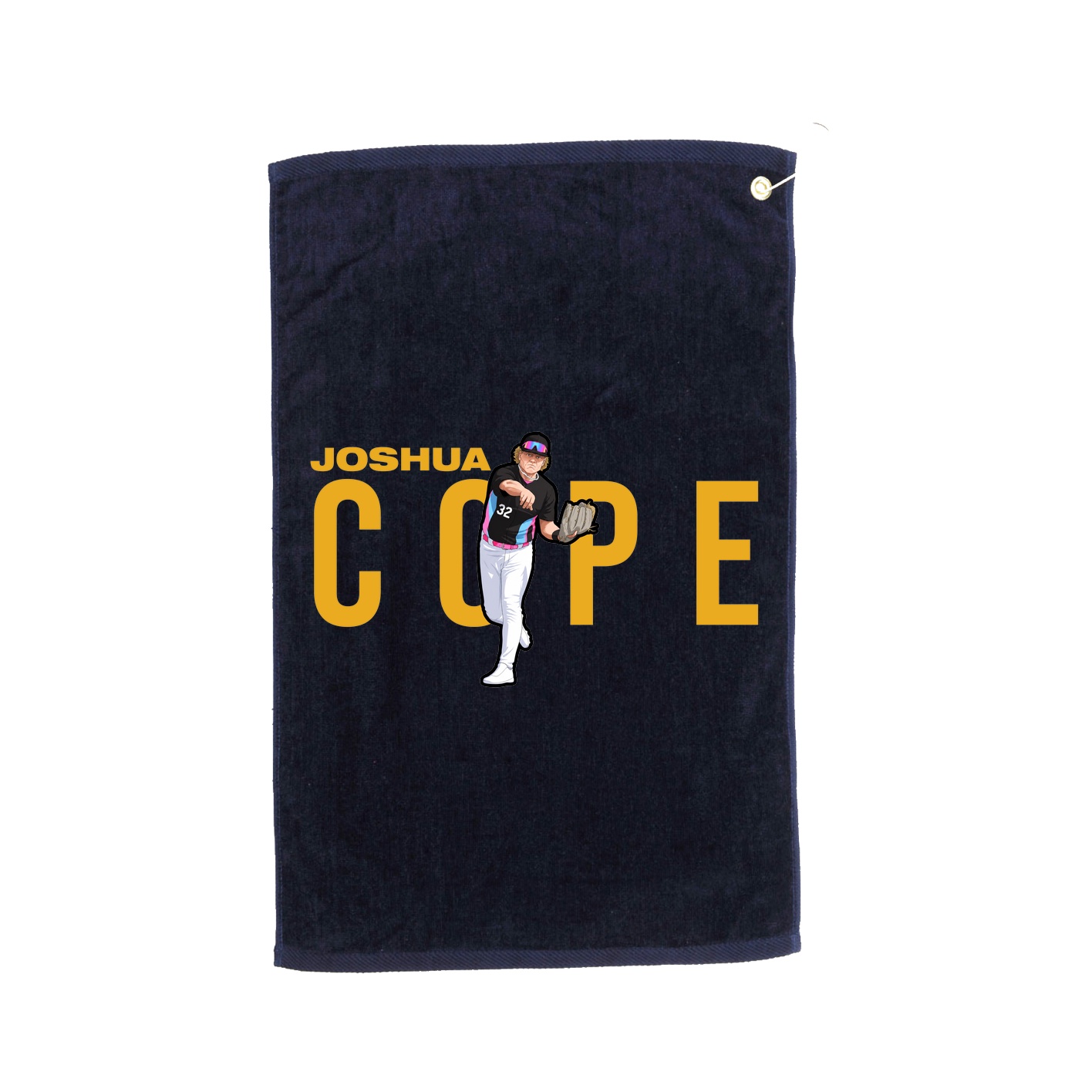 Golf Towel — Player Name in Navy