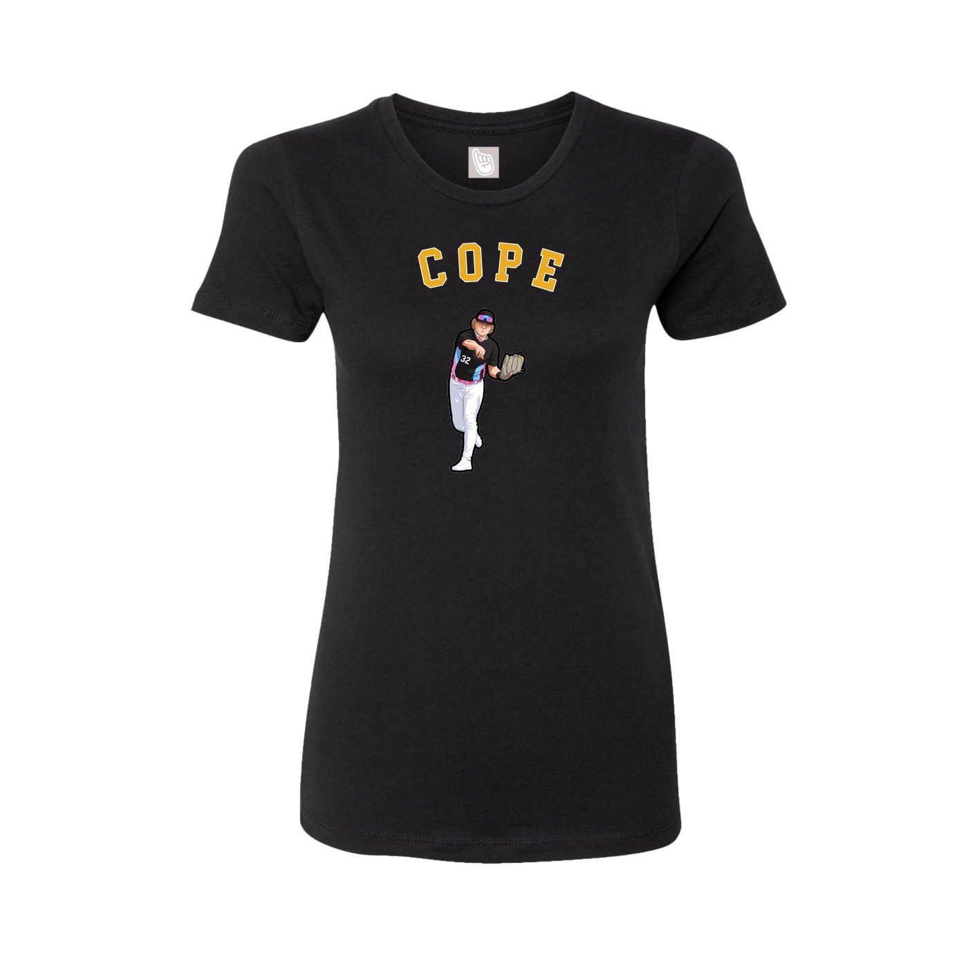 Fitted Women's Tee — Shirsey Arch in Black