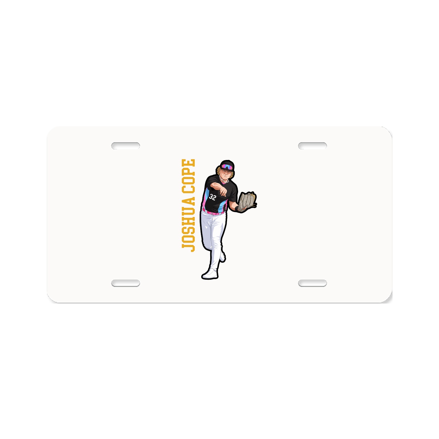License Plate — Name Vertical in Classic