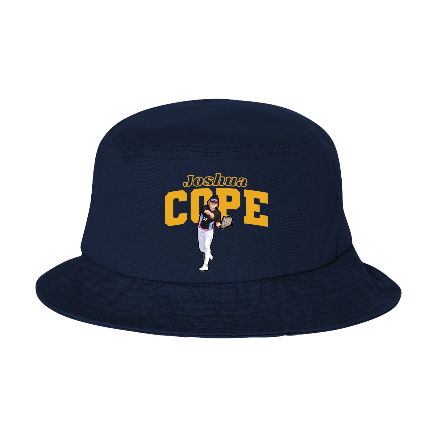 Bucket Cap — Name Arch in Navy