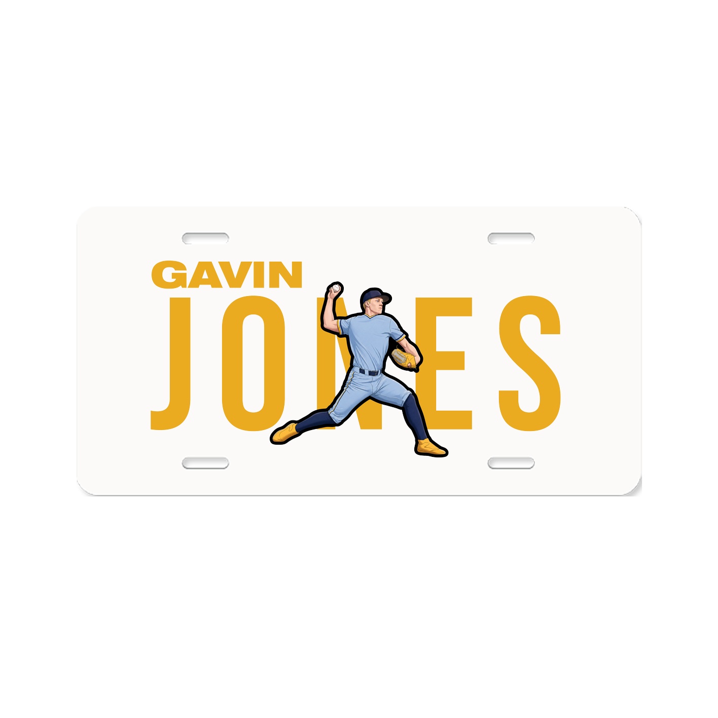 License Plate — Player Name in Classic