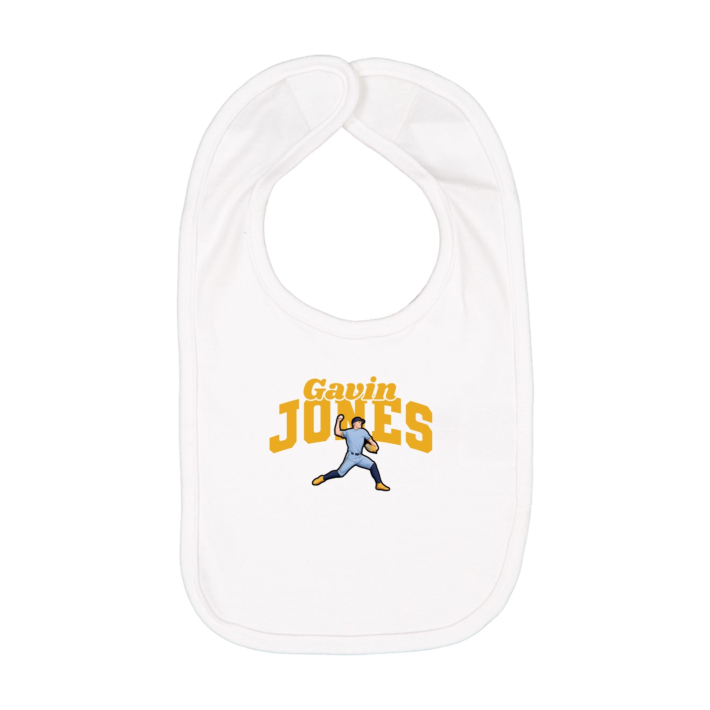Infant Bib — Signature Arch in White