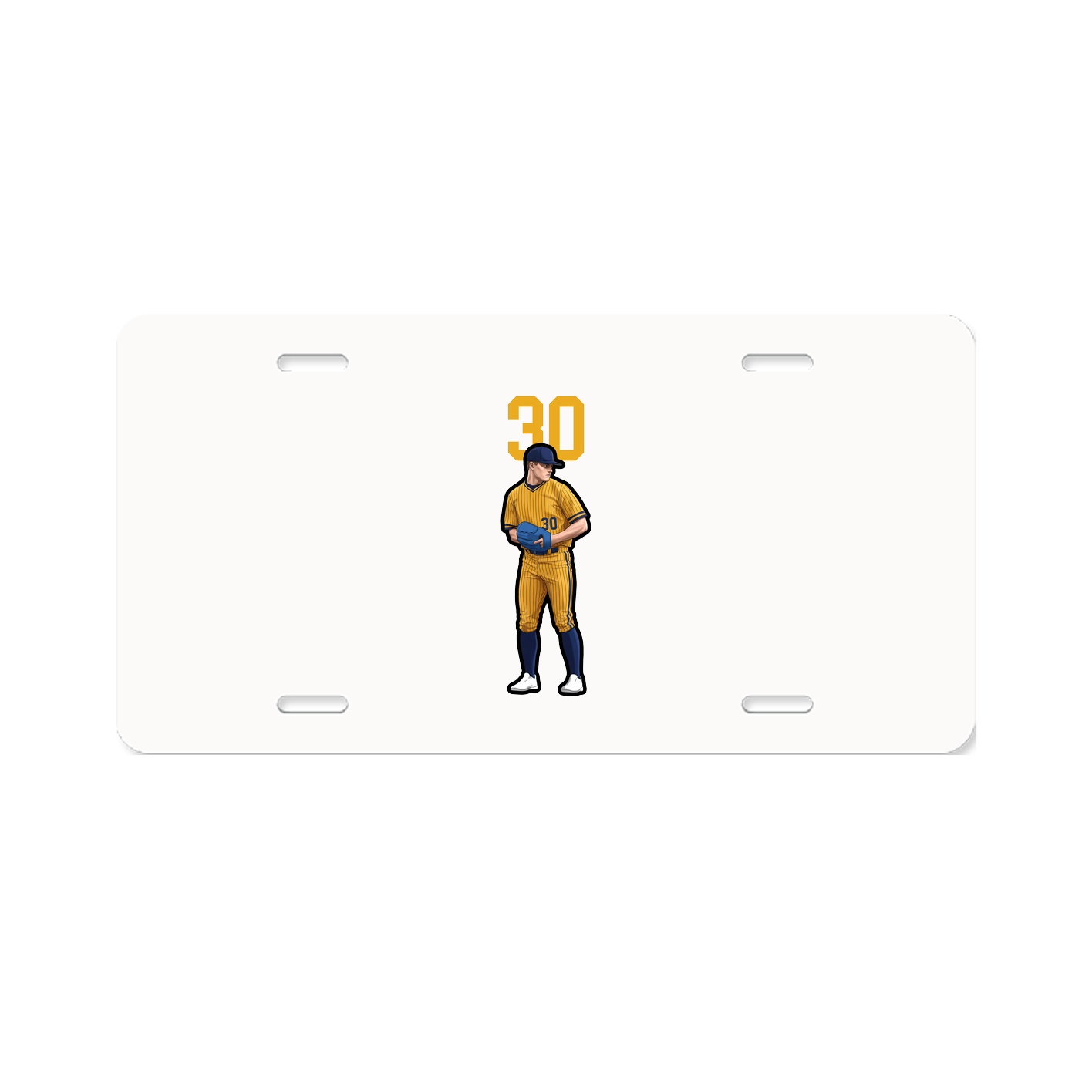 License Plate — Number Top in Classic