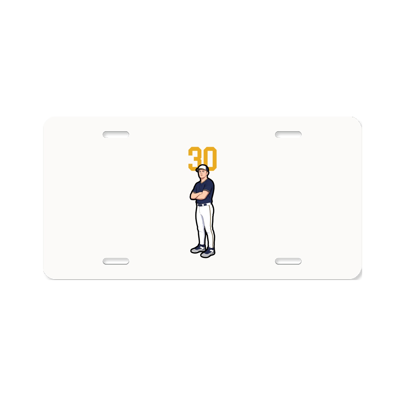 License Plate — Number Top in Classic