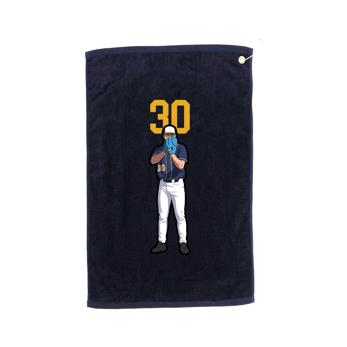 Golf Towel — Number Top in Navy