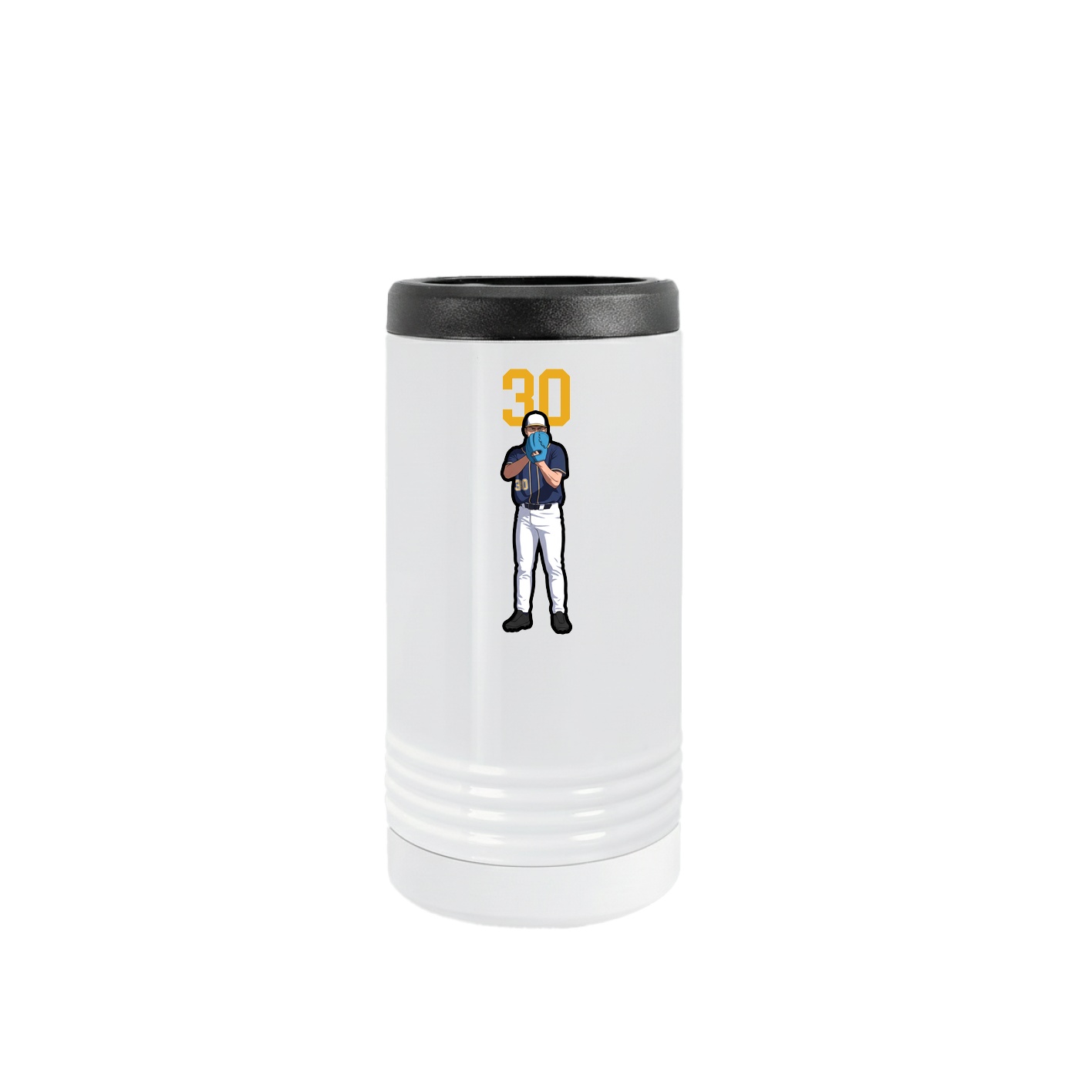Slim Beverage Holder — Number Top in White
