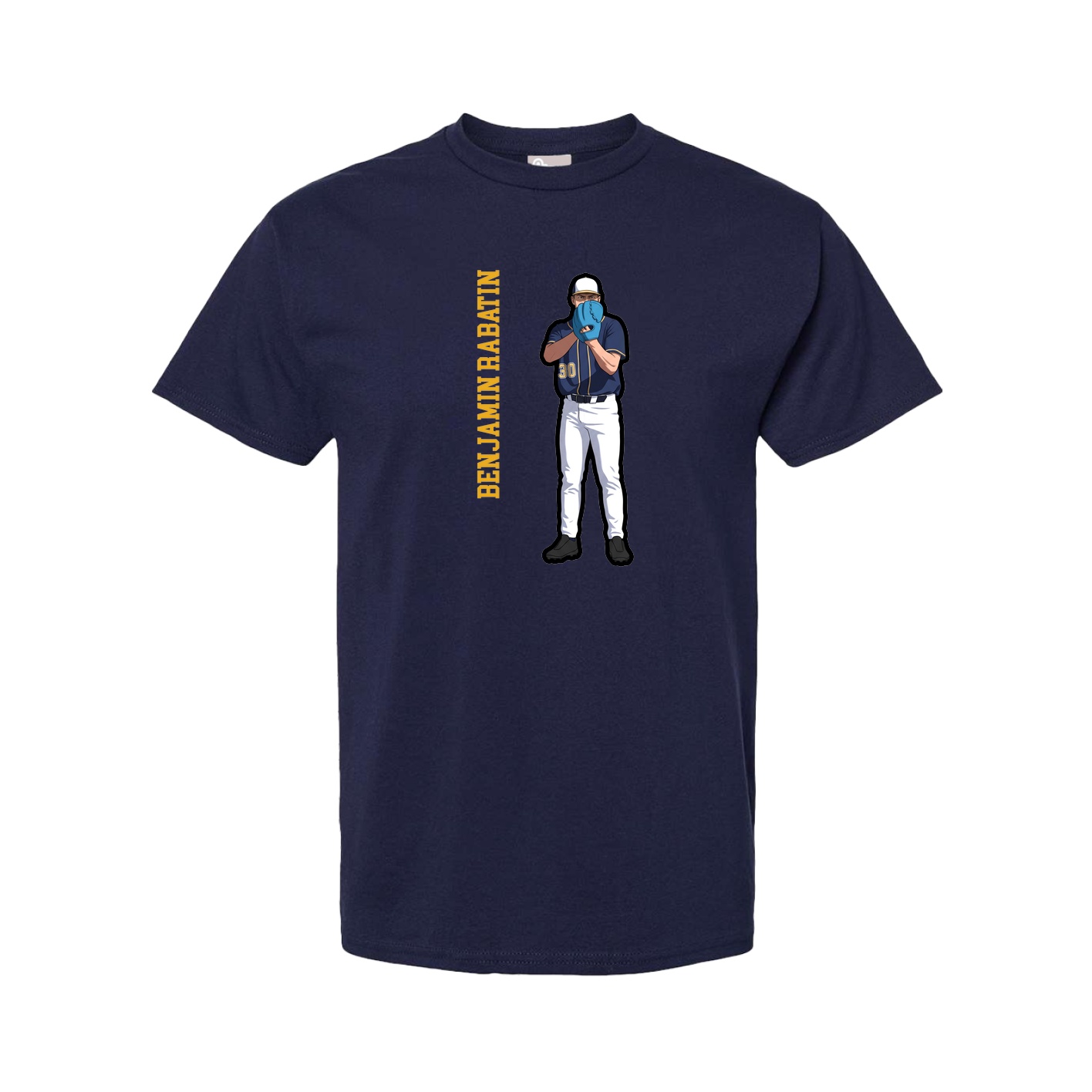 Tee — Name Vertical in Navy