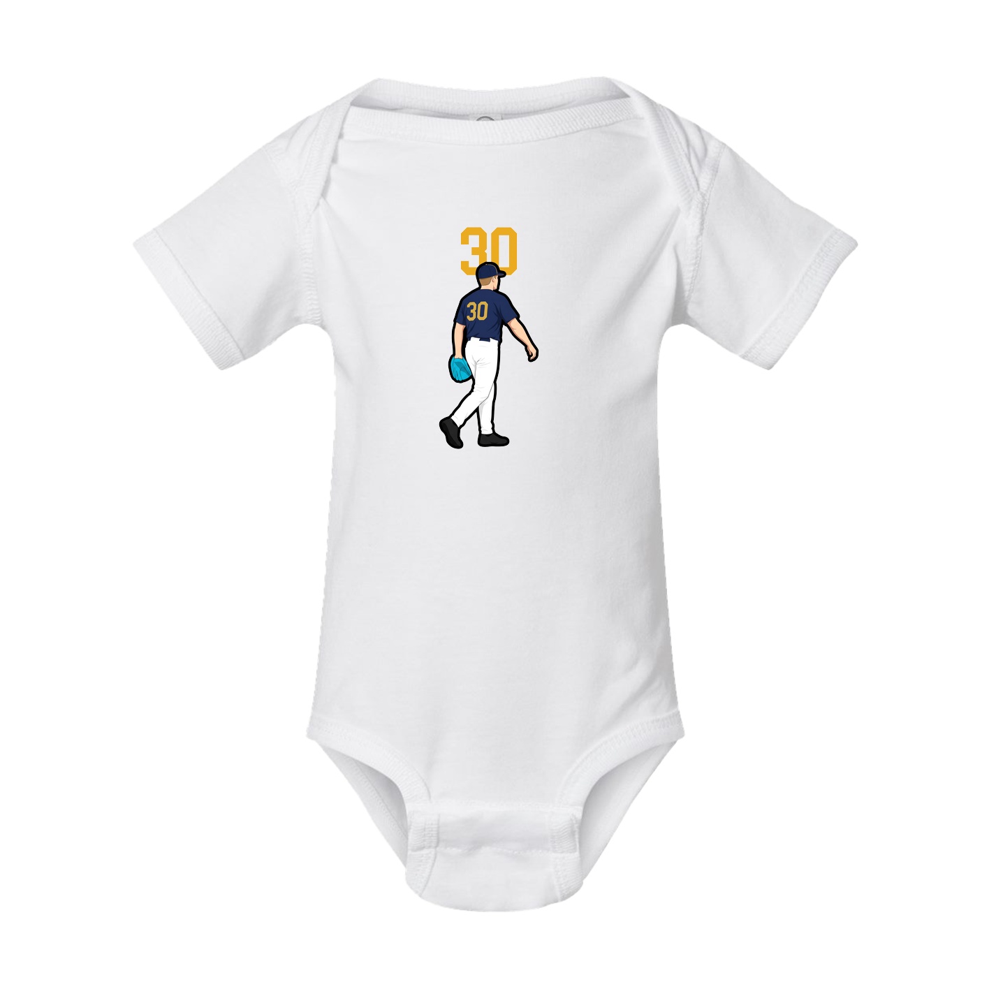 Baby Onesie — Number Top in White