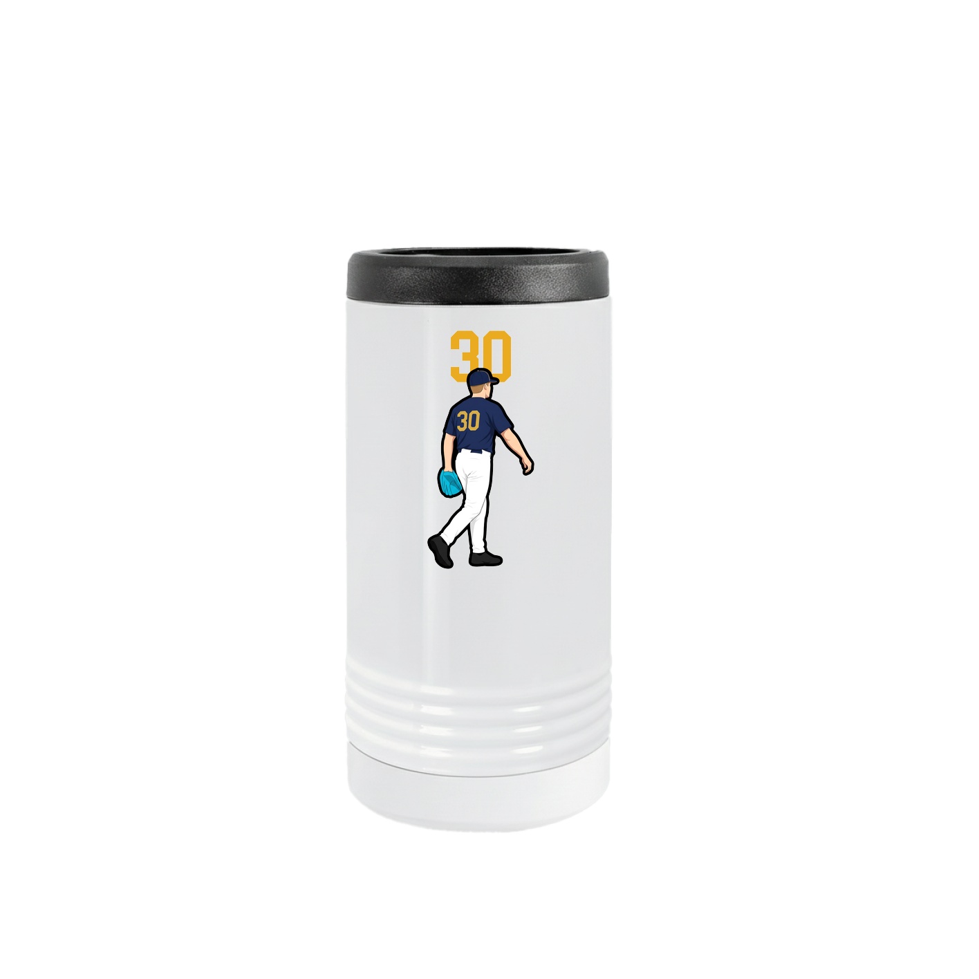 Slim Beverage Holder — Number Top in White