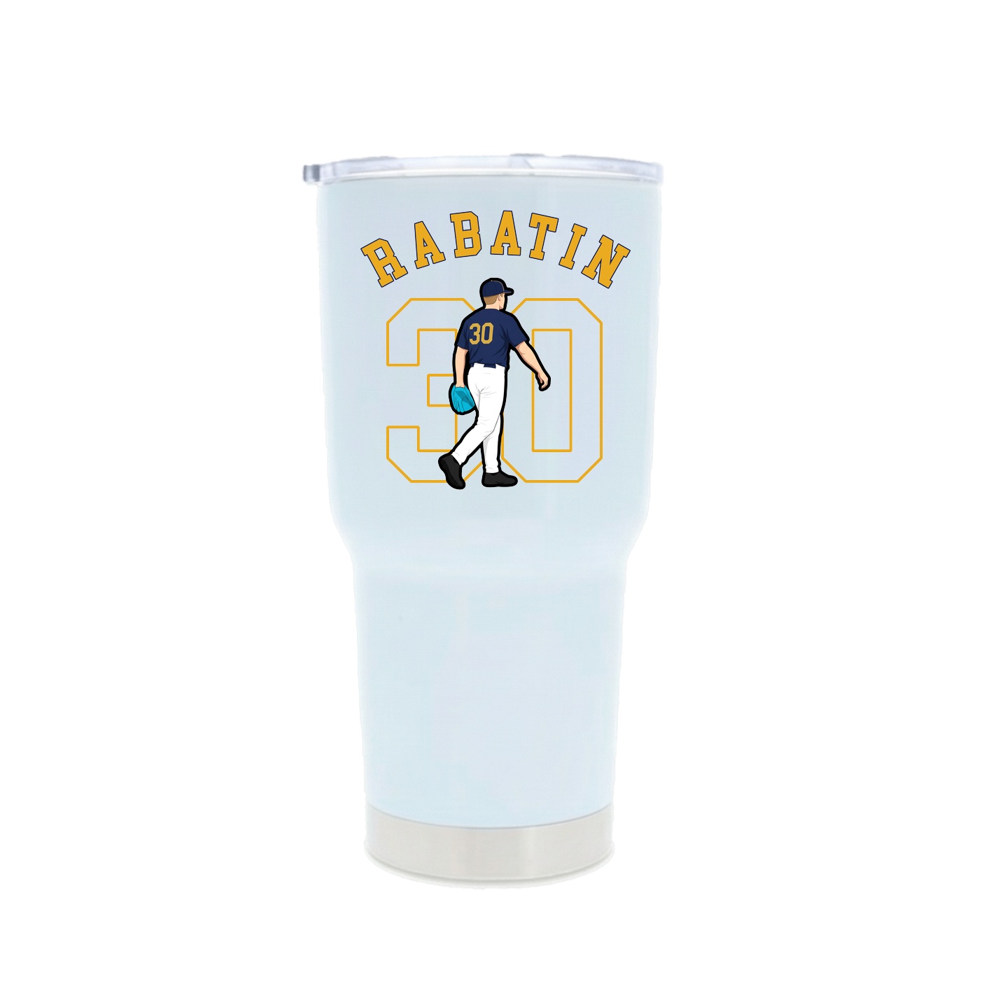 30oz Stainless Steel Tumbler — Shirsey Arch in White