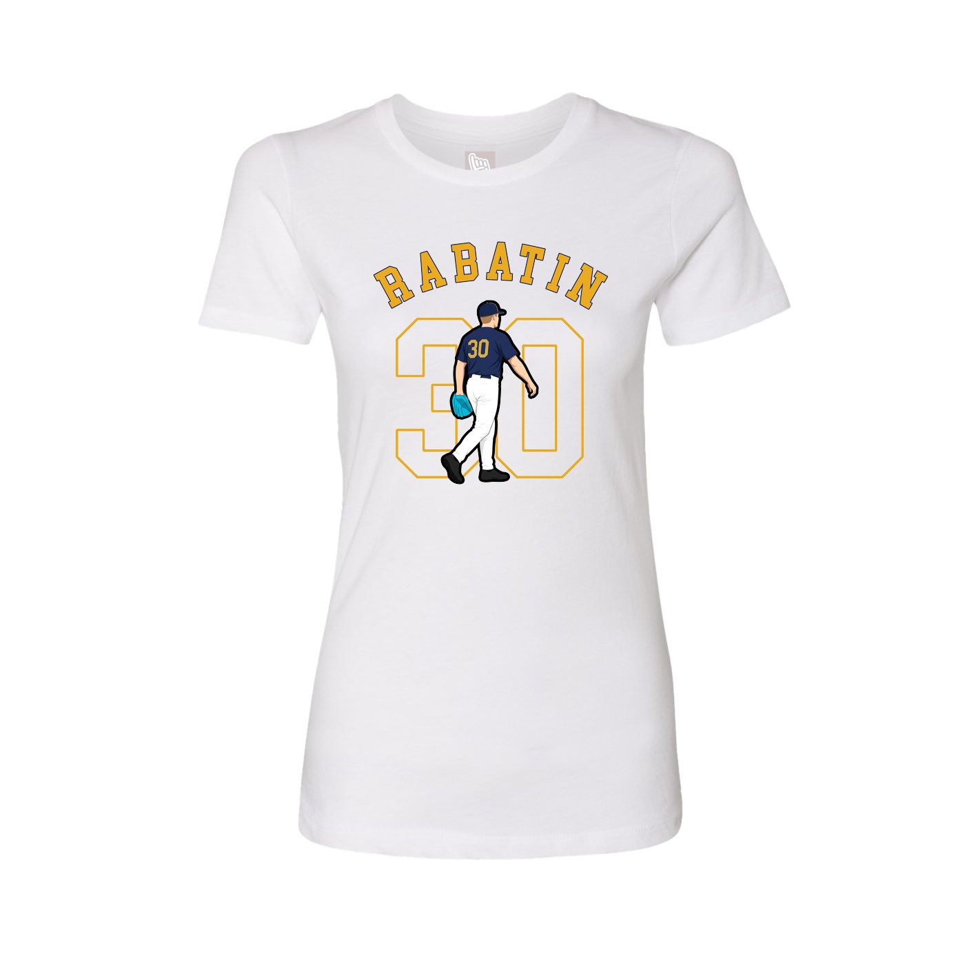 Fitted Women's Tee — Shirsey Arch in White