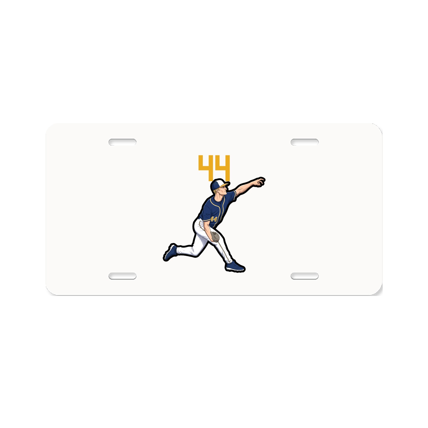 License Plate — Number Top in Classic