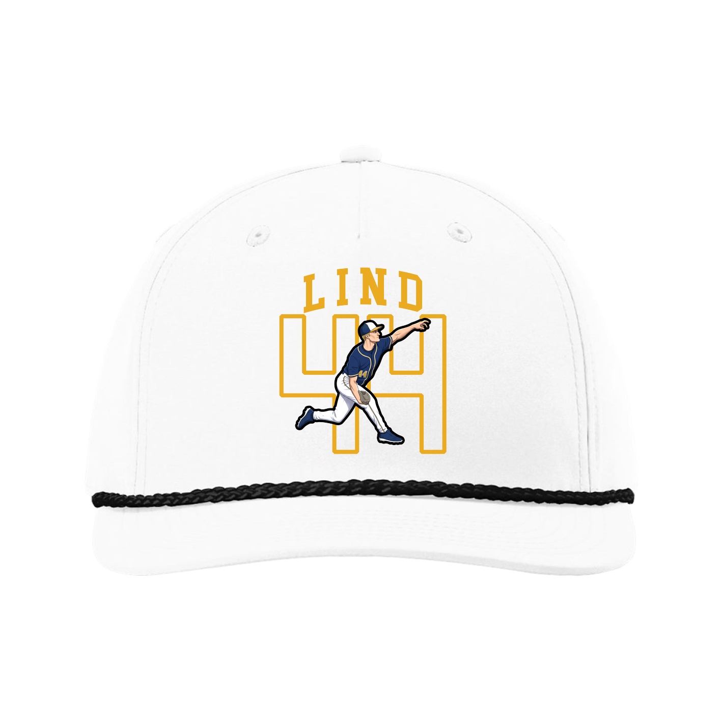 Five-Panel Classic Rope Cap — Shirsey in White