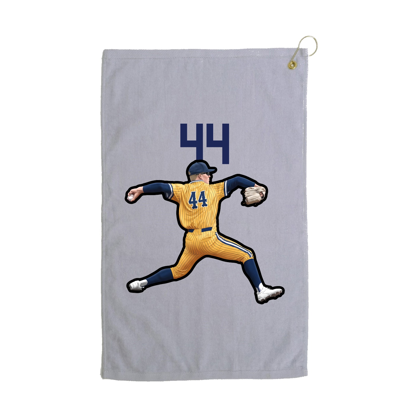 Golf Towel — Number Top in Grey