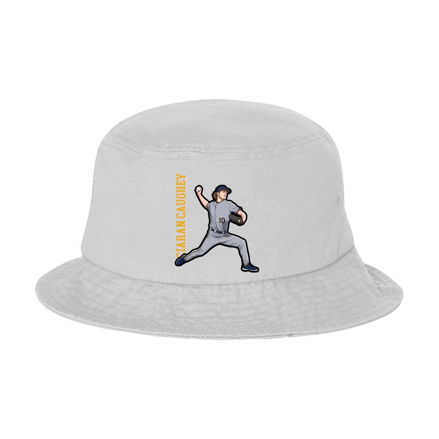 Bucket Cap — Name Vertical in White