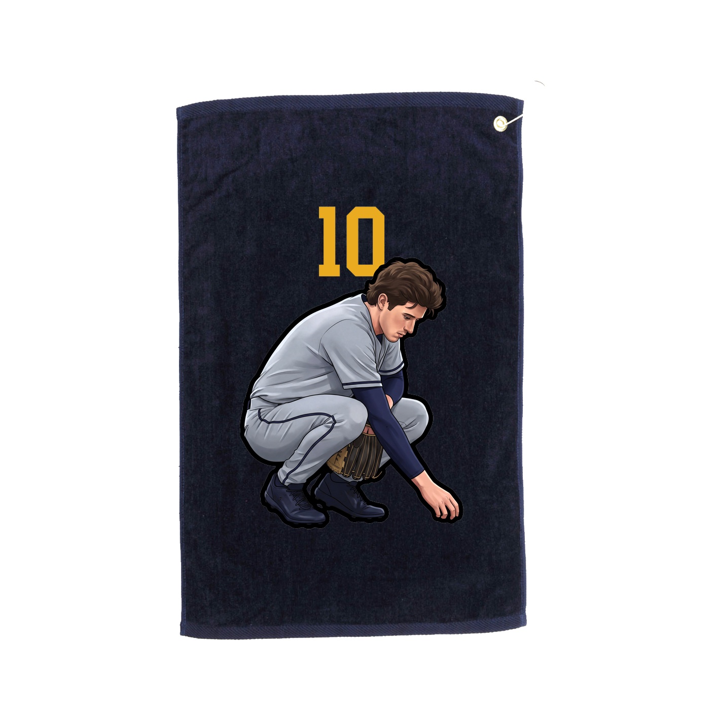 Golf Towel — Number Top in Navy