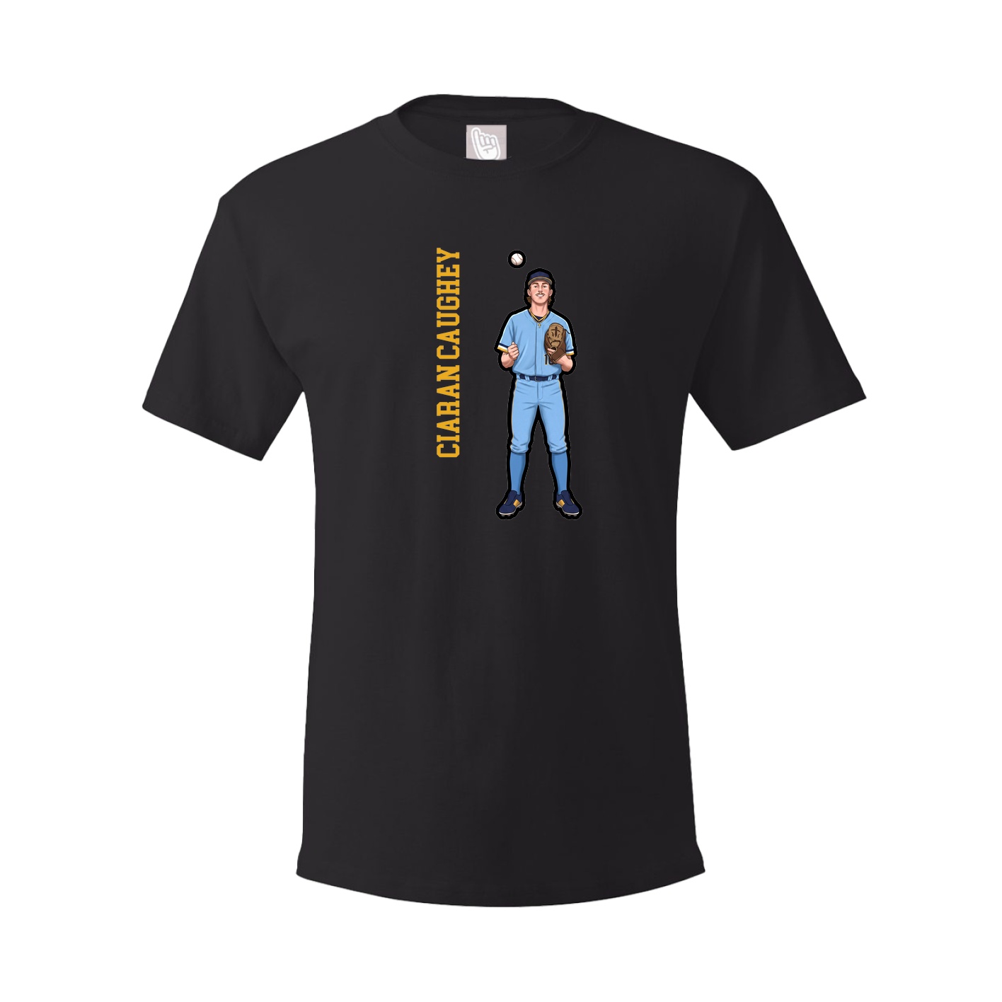 Tee — Name Vertical in Black