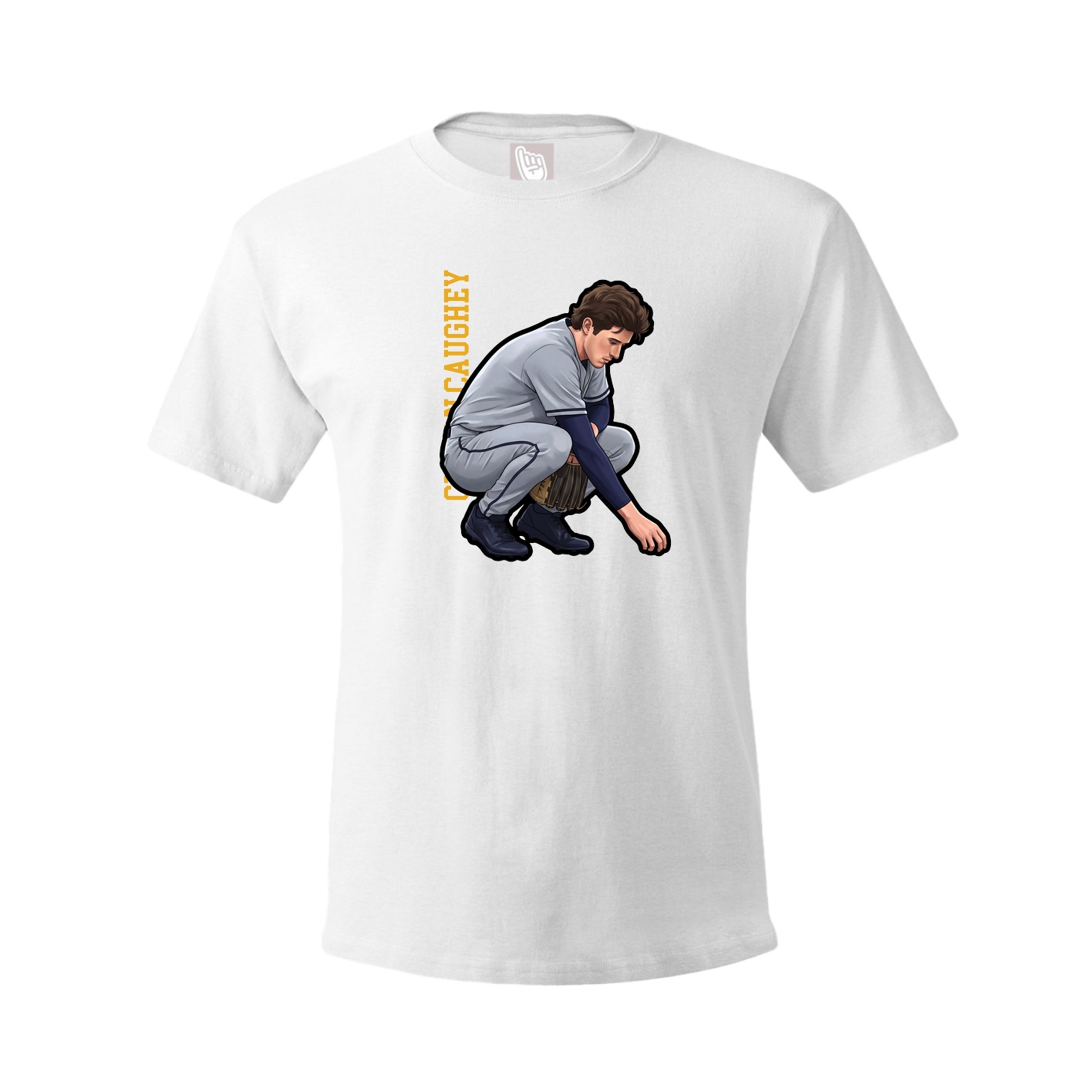 Youth Tee — Name Vertical in White