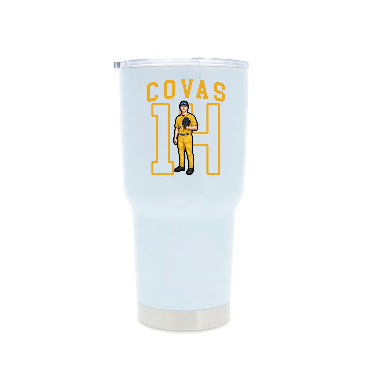 30oz Stainless Steel Tumbler — Shirsey in White
