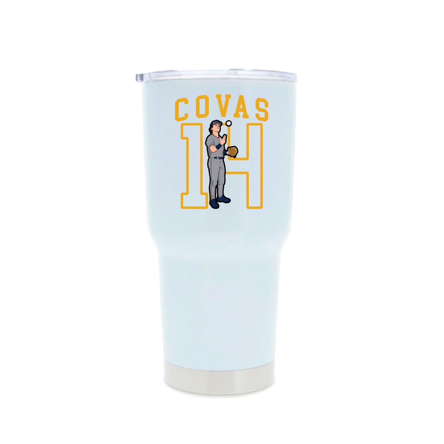 30oz Stainless Steel Tumbler — Shirsey in White