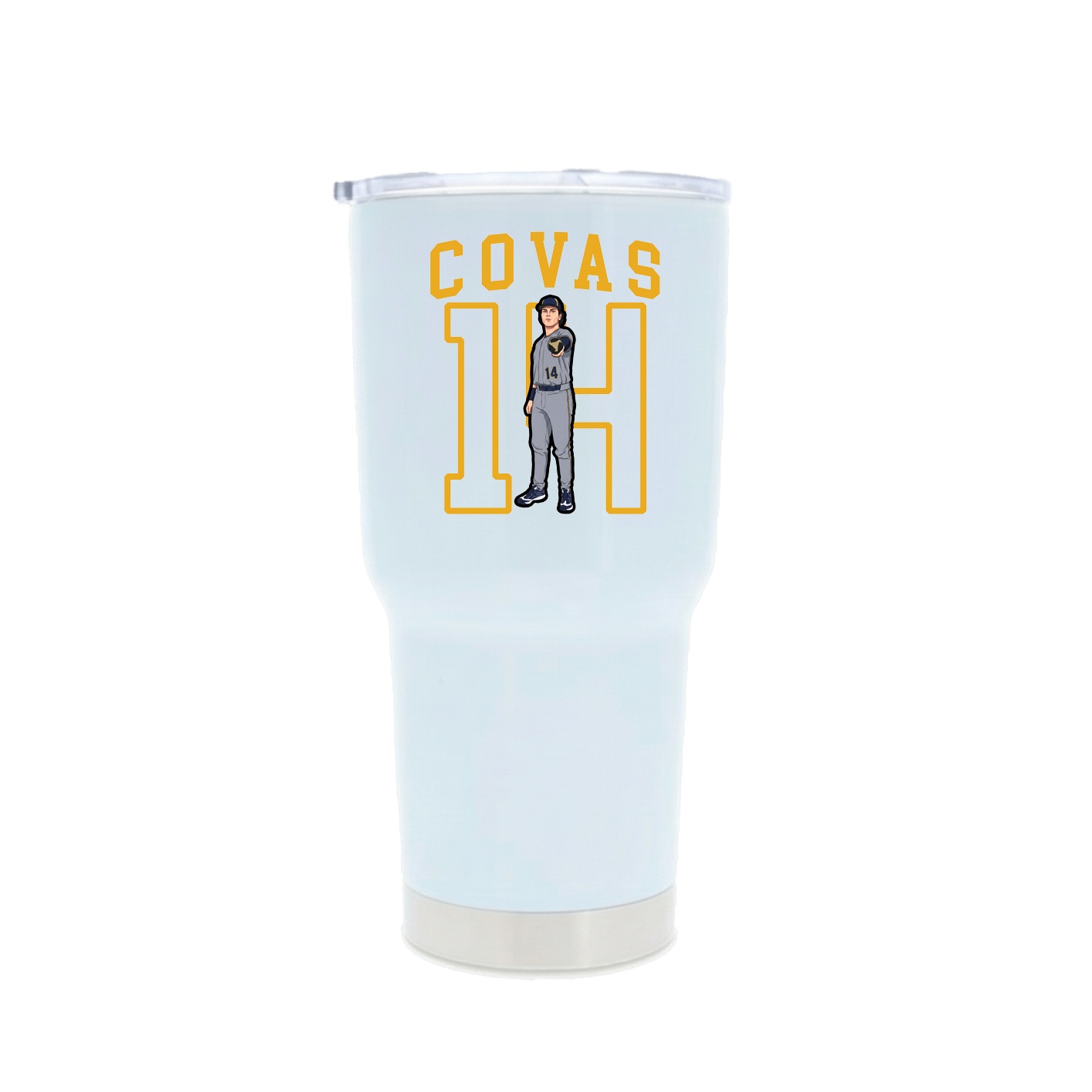 30oz Stainless Steel Tumbler — Shirsey in White