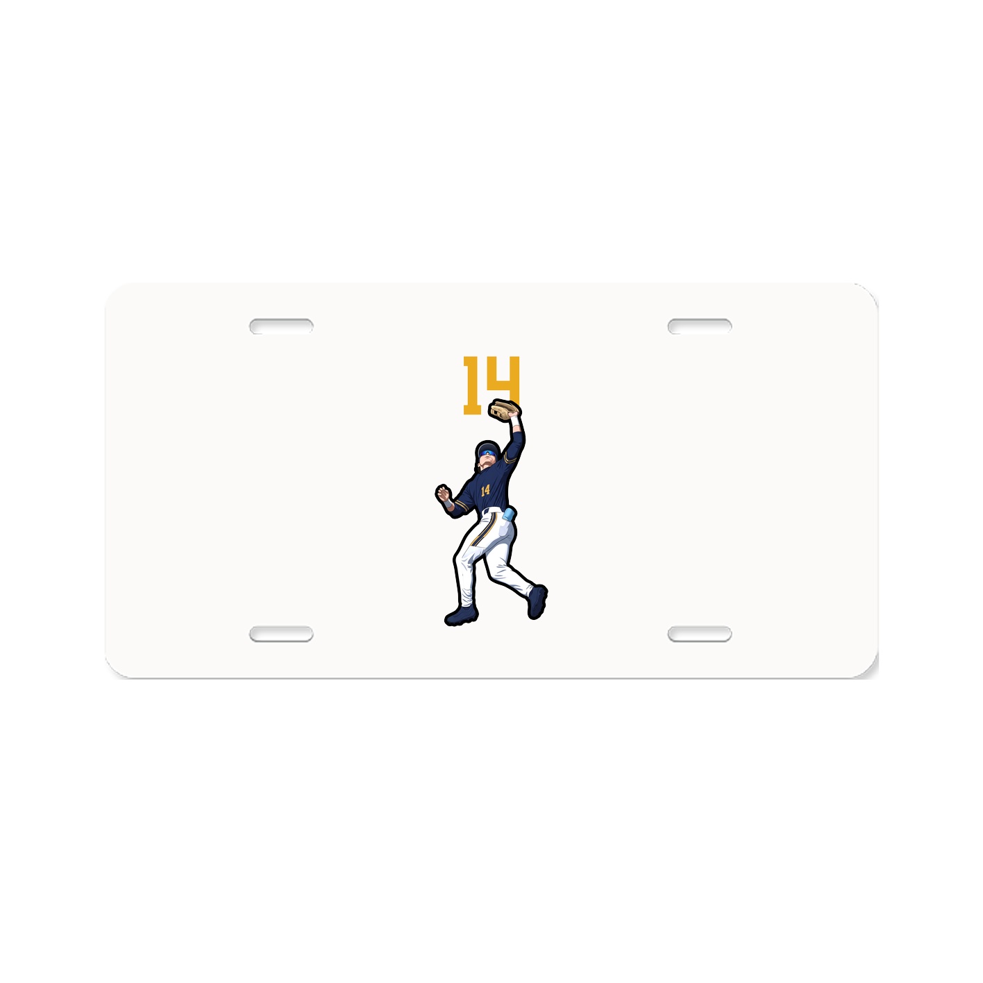 License Plate — Number Top in Classic