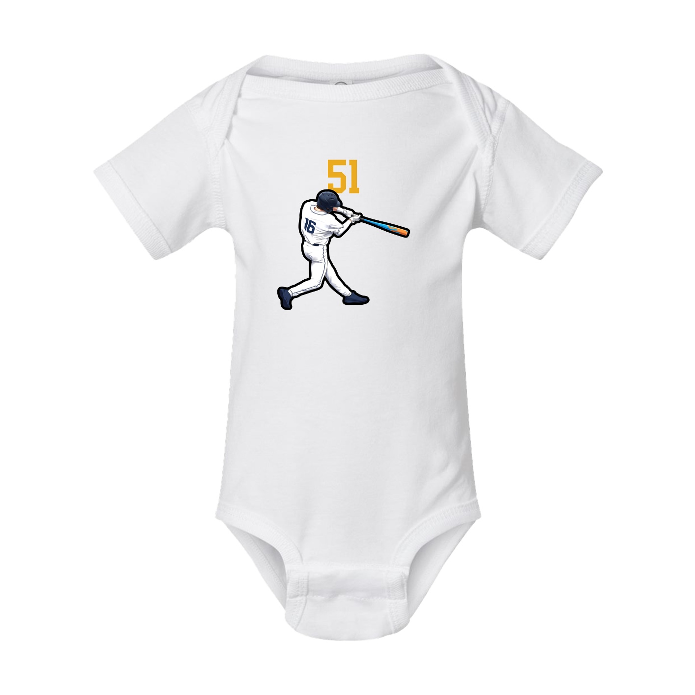 Baby Onesie — Number Top in White