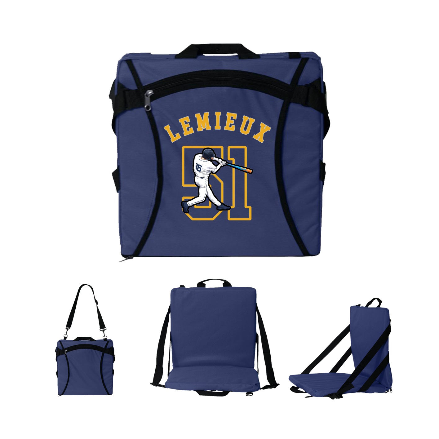 Folding Stadium Seat — Shirsey Arch in Navy
