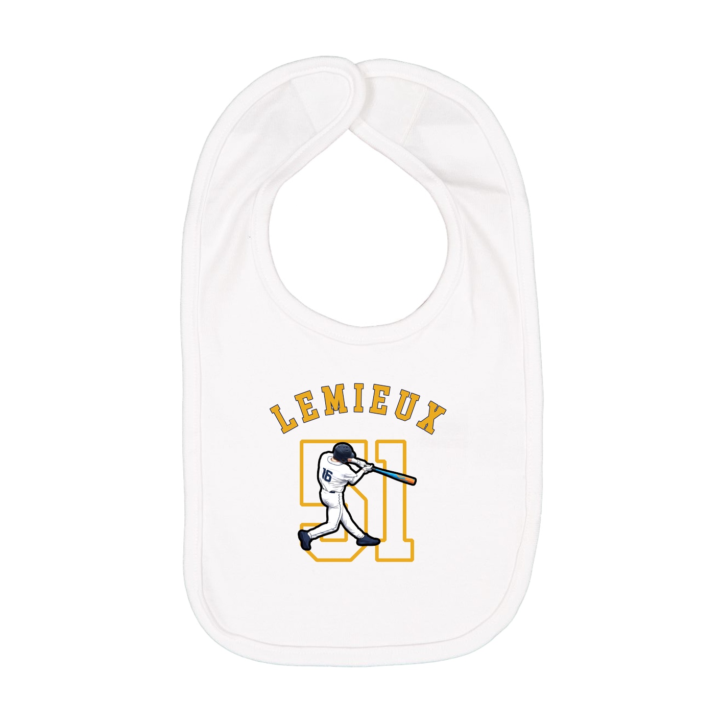 Infant Bib — Shirsey Arch in White