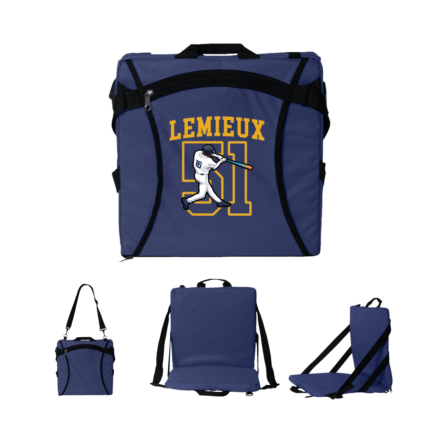 Folding Stadium Seat — Shirsey in Navy