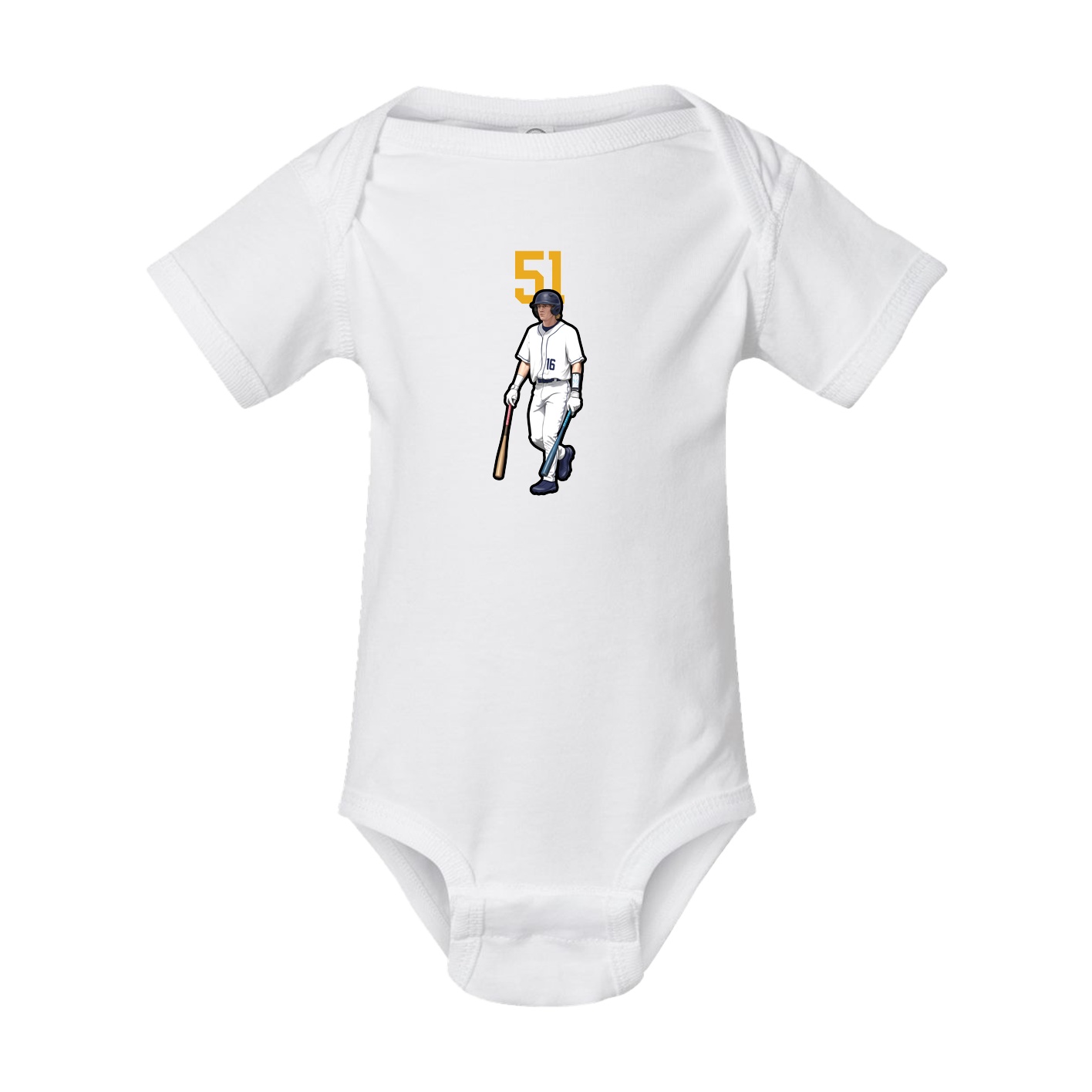 Baby Onesie — Number Top in White