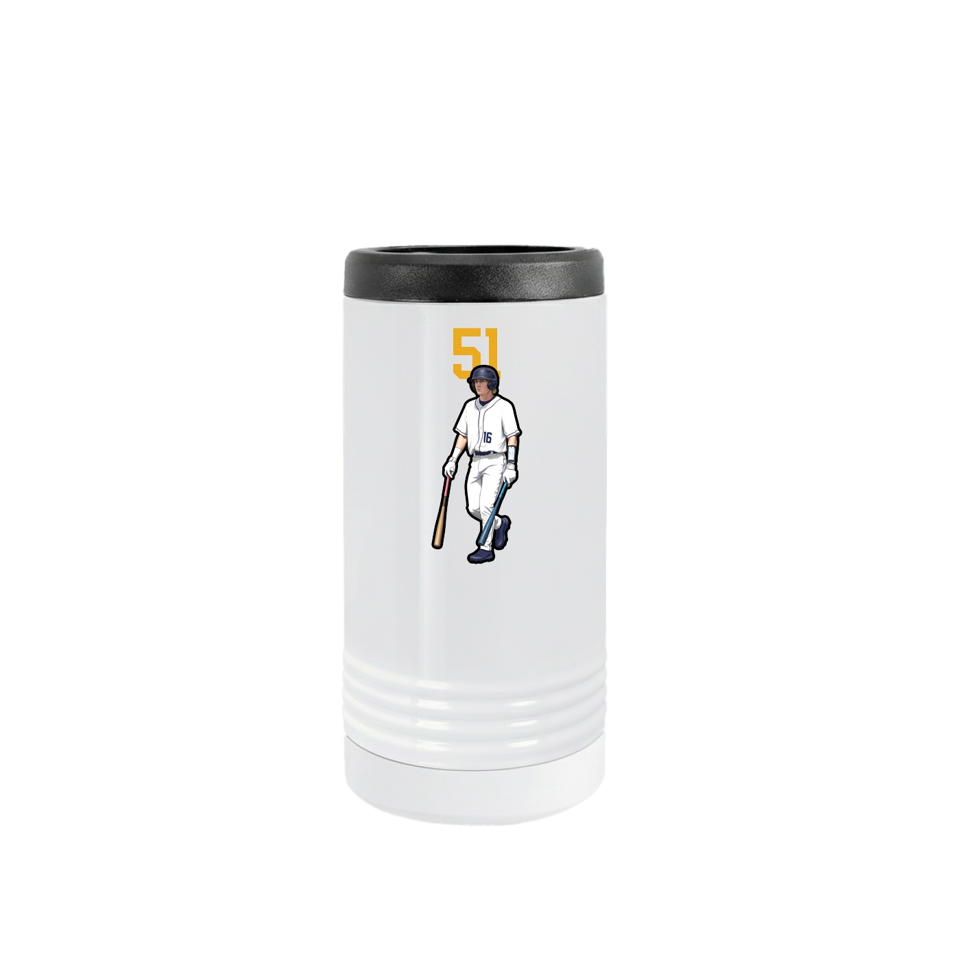 Slim Beverage Holder — Number Top in White