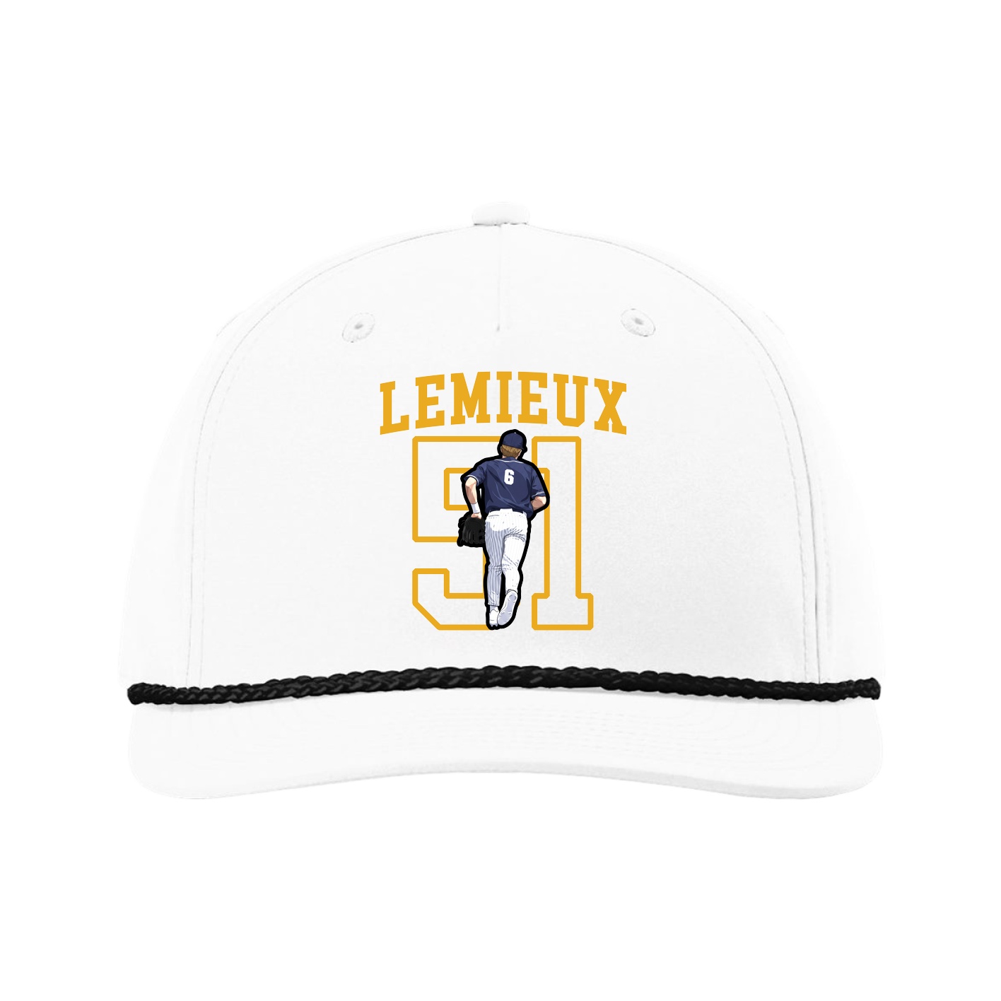 Five-Panel Classic Rope Cap — Shirsey in White
