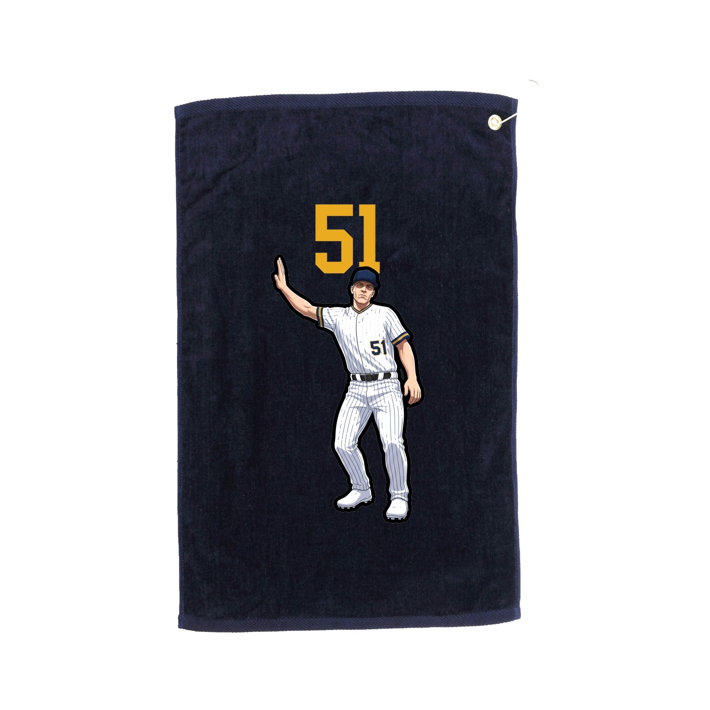 Golf Towel — Number Top in Navy