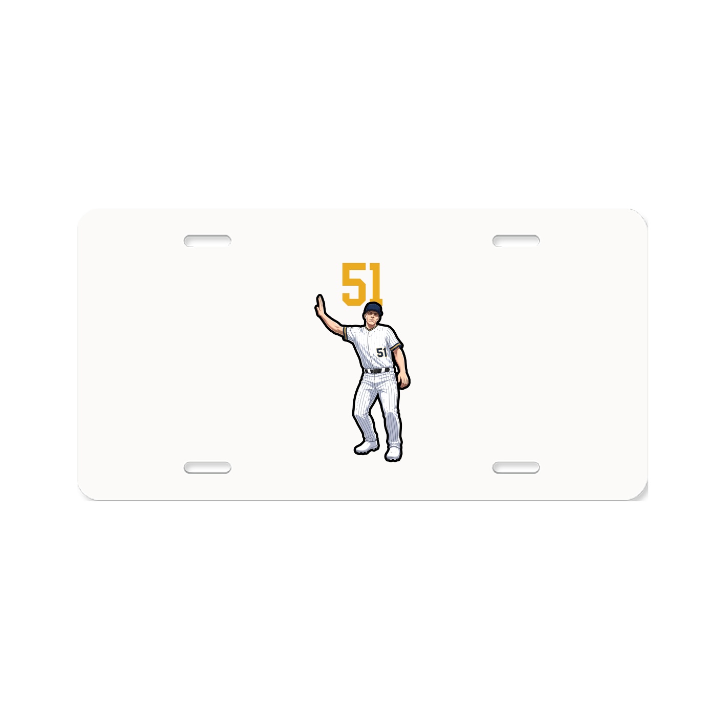 License Plate — Number Top in Classic