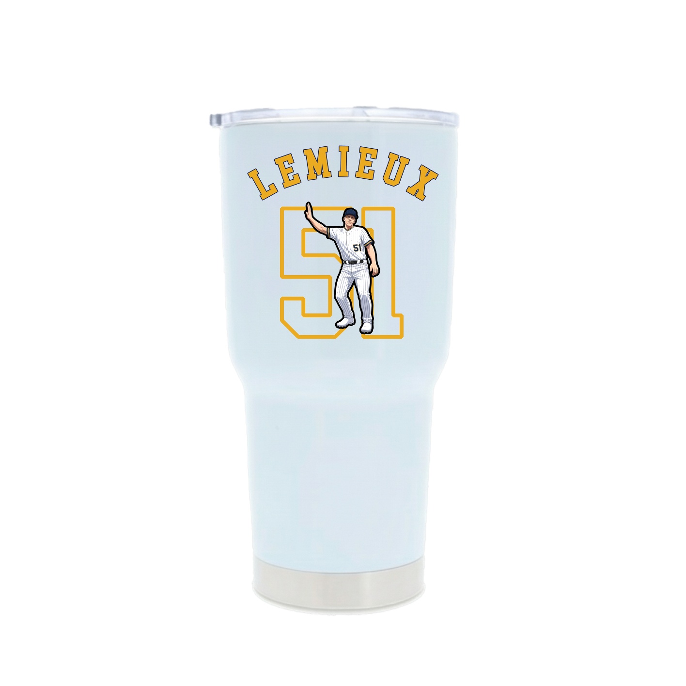 30oz Stainless Steel Tumbler — Shirsey Arch in White