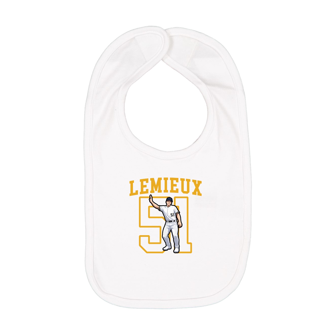 Infant Bib — Shirsey in White