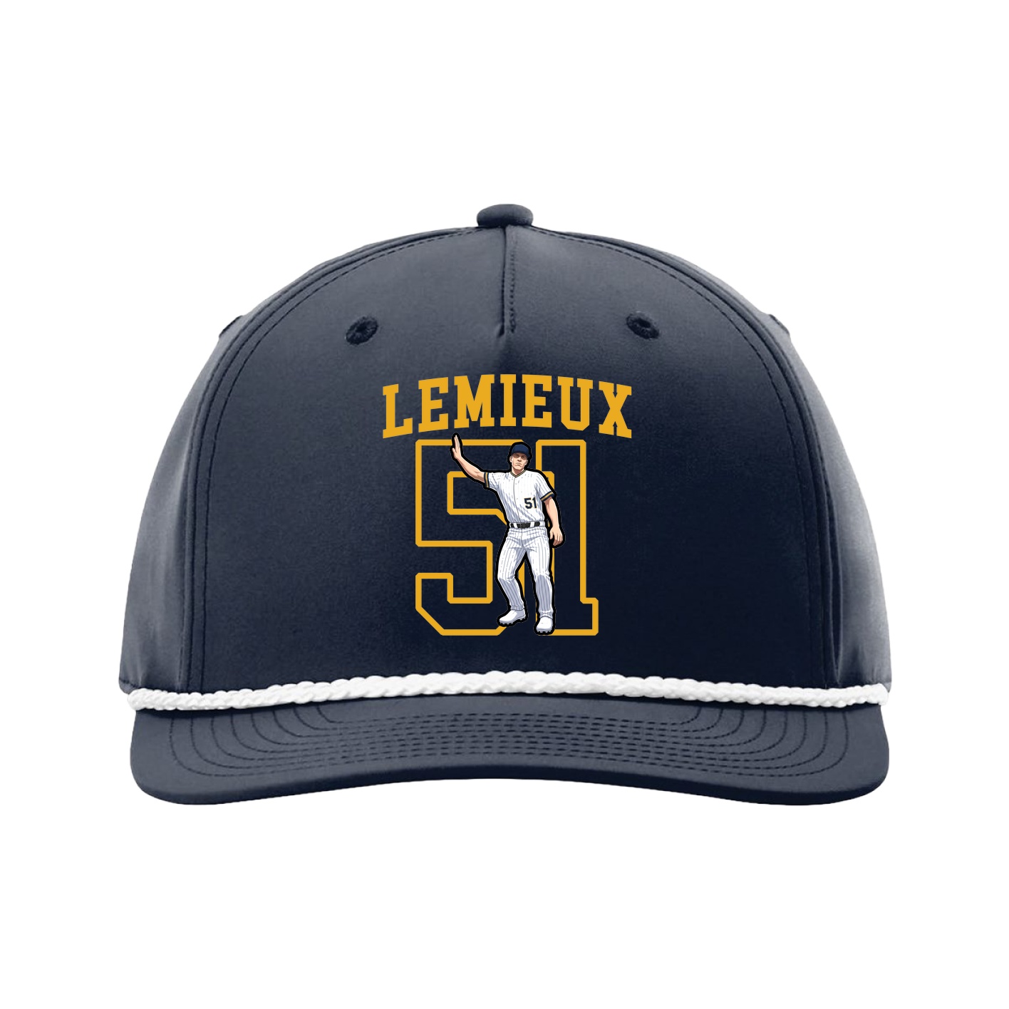 Five-Panel Classic Rope Cap — Shirsey in Navy