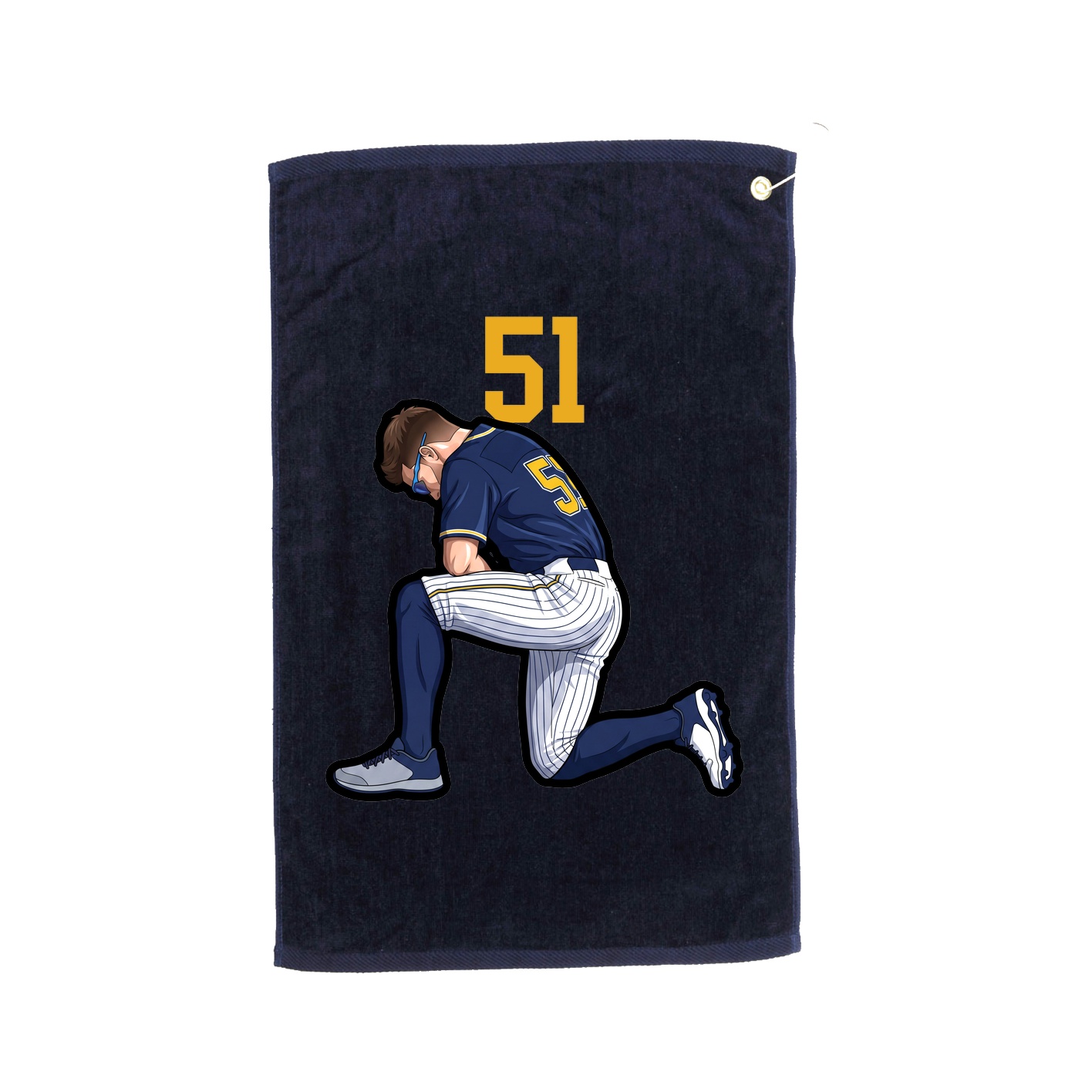 Golf Towel — Number Top in Navy