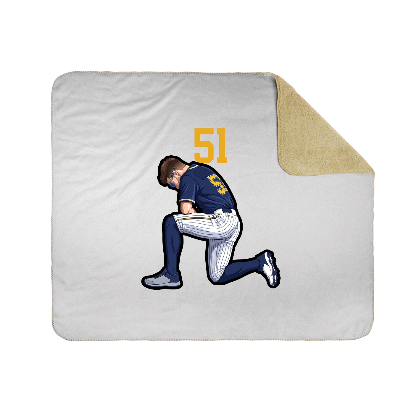 Throw Blanket — Number Top in White