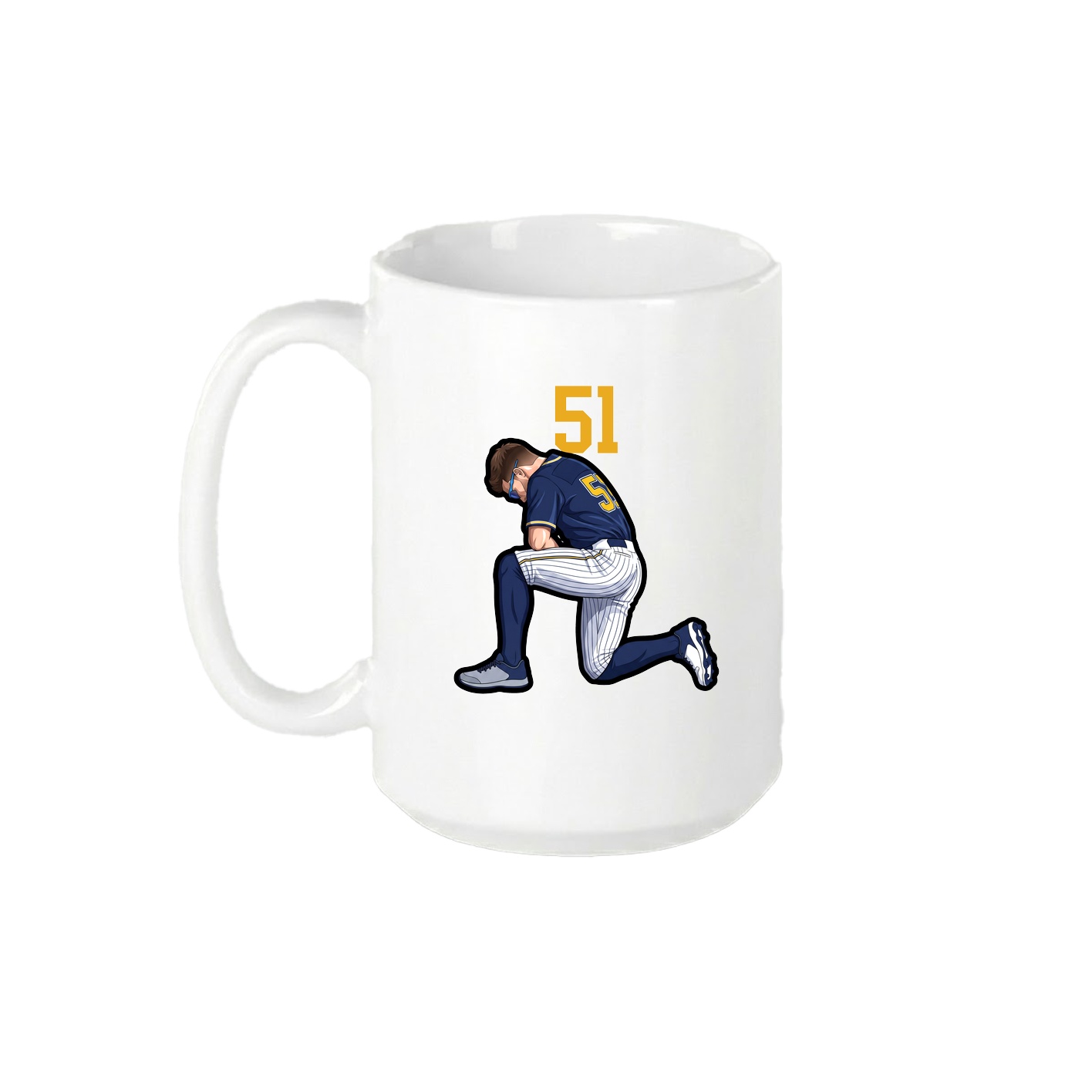 15oz Coffee Mug — Number Top in White
