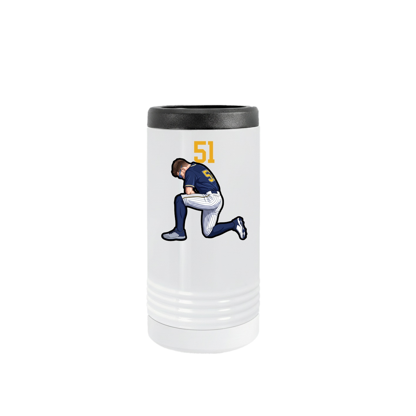 Slim Beverage Holder — Number Top in White